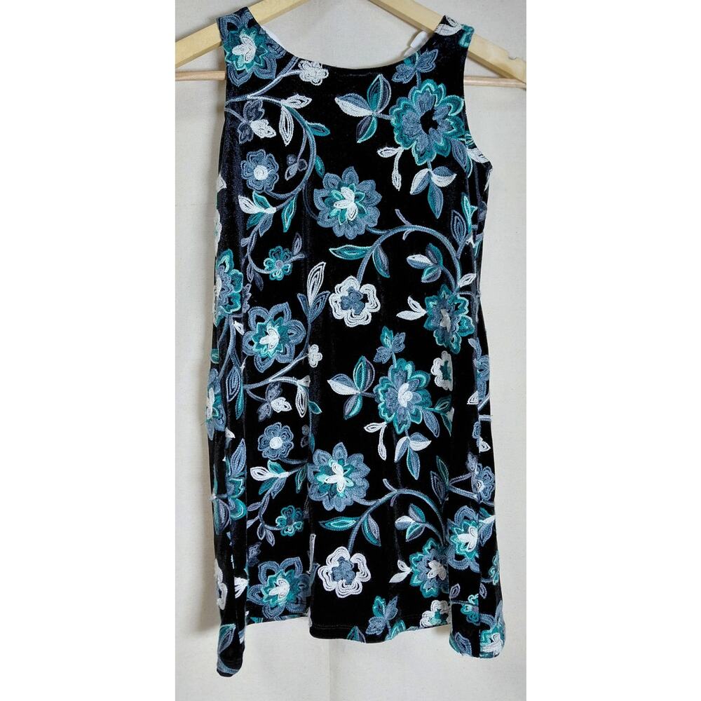 Maggie Breen too 86260 Maggie Breen Floral Sleeveless Dress Black Women Size 10